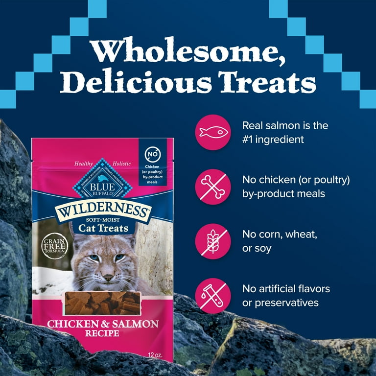 Blue Buffalo Wilderness Crunchy Salmon Cat Treats, 12oz Tub photo 7
