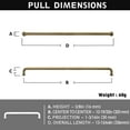 thumbnail image 3 of Goo-Ki 12 Pack 12.6''(320 MM) Hole Centers Antique Brass Cabinet Pulls, Luxury Zinc Alloy Cabinet Handles for Dresser,Drawer,and Cupboard, 3 of 7