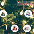 thumbnail image 2 of Adorno navideño familiar para árbol, diseño 8 (familia azul de cuatro), incluye cordón para colgar, hecho de vidrio orgánico, multicolor, ligero y perfecto para decorar., 2 of 6