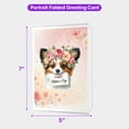 thumbnail image 5 of Happy Mother's Day Papillon with Flower Crown and Greeting Card 5x7in Folded Greeting Card Pap Butterfly Dog Lover Single Note Card with Envelope - 13004, 5 of 5