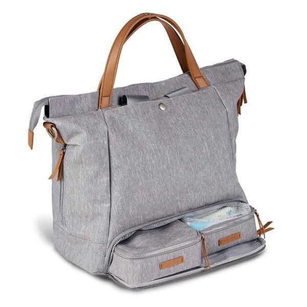 Bababing Diaper Bag - Erin Backpack - Grey Marl - Unisex and Multi-Functional - Large Main Compartment for Nappies, Wipes, Creams, Clothing, Muslins, and Toys - Ideal for Parents on the Go