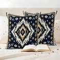 thumbnail image 4 of Pack of 2 Outdoor Pillow Covers 16x16 Inch Waterproof Boho Navy Blue Throw Pillow Covers,Decorative Couch Pillow Shams Protectors Ethnic Geometric Southwestern Retro Patio Pillowcases Cushion Covers, 4 of 8