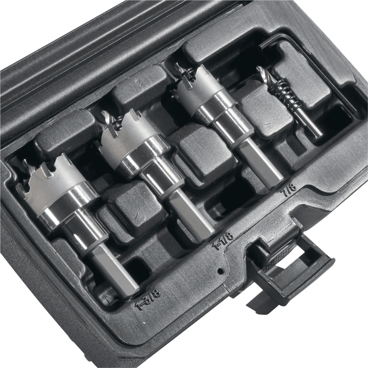 Klein Tools Carbide Hole Cutter Set with Heavy Duty Carry Case, 4-Piece