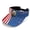 American Flag Eagle Print, variant on Adjustable Strap Polyester Fabric Sun Visor Cap for Summer Golf, Comfortable Fit Lightweight Breathable Sun Visor Hat, Star US Flag