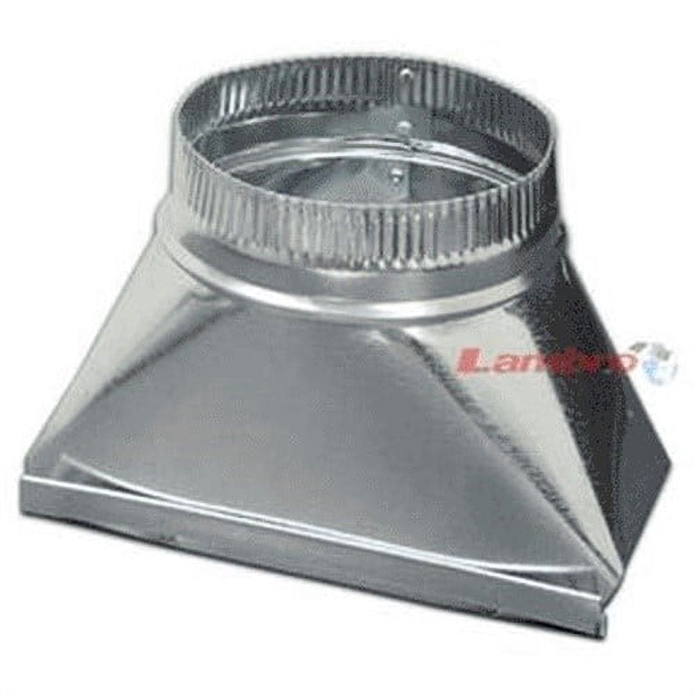 Lambro Straight Stack Boot Ducting - Galvanized Steel - 3-1/4 In. x 10 In. to 7 In. Round
