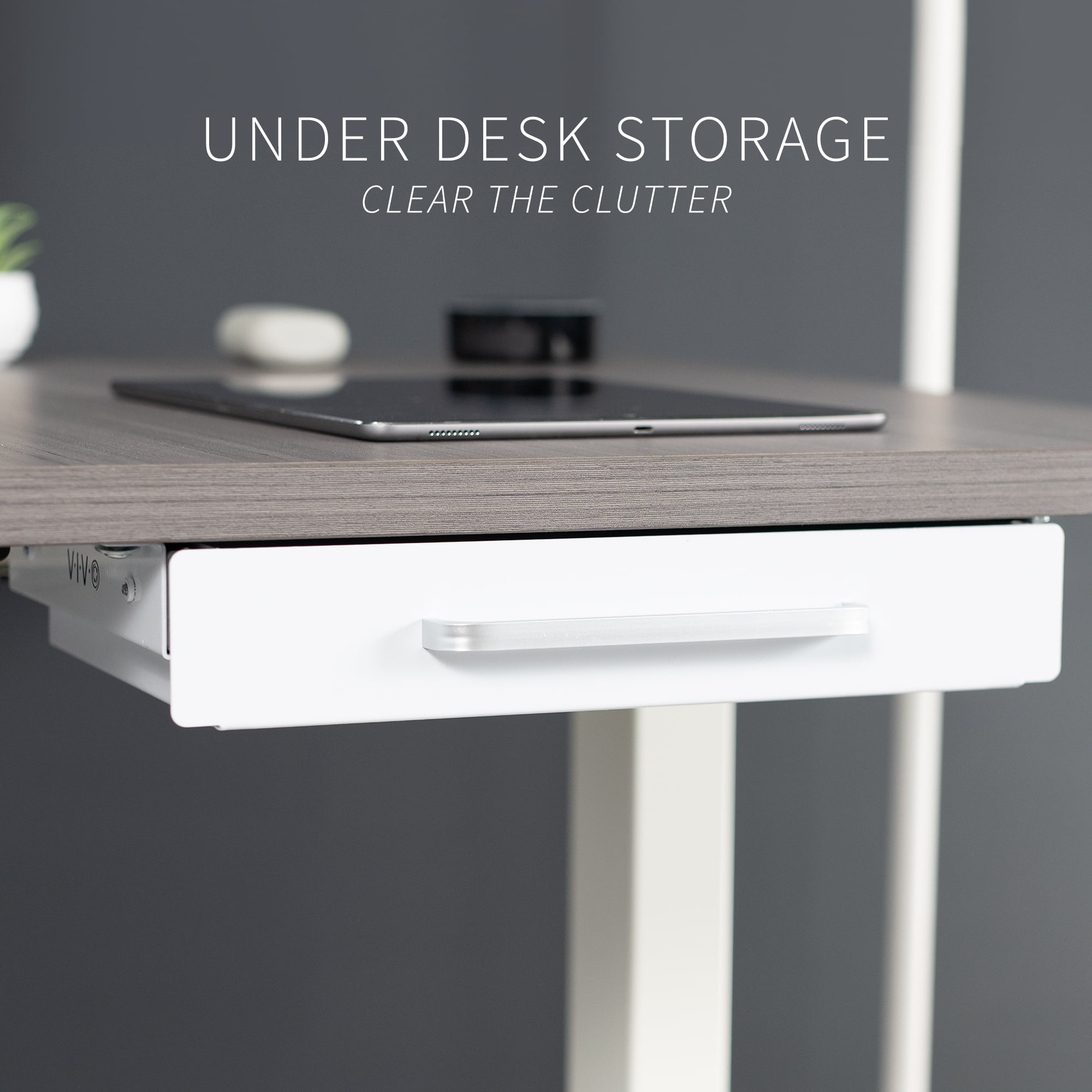 VIVO White Space Saver Sliding Under Desk Storage Drawer with Pull Handle