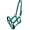 Teal, variant on Adjustable Cob Size Triple Ply Nylon Halter (Black)