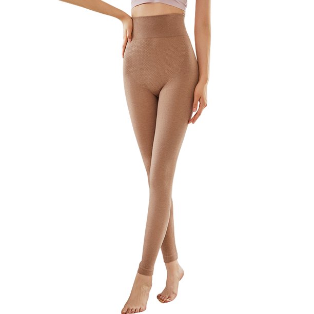 Gibobby Pantimedias Termicas Mujer Mujer invierno cálido grueso medias pantalones Control elástico(Anaranjado,Talla única)