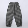 thumbnail image 2 of RMGVDSD Little Boys Relaxed Fit Pants Boys' Summer Thin Casual Trousers Baggy Striped Long Pants Children's Jogging Bottoms Sports Trousers 18-24 Months/Black, 2 of 8