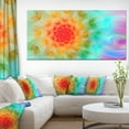 thumbnail image 1 of Red Fractal Petals Dandelion - Floral Canvas Art Print, 1 of 4