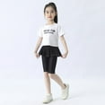 thumbnail image 5 of URMAGIC Little Girls' Casual Capri Leggings with Ruffle Skirt Pants for Toddler & Kids 3-11 Years, 5 of 14