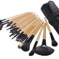 thumbnail image 2 of 24 Uds juegos de brochas de maquillaje suaves con bolsa de rodillo herramientas de maquillaje para regalos de mujeres , Colco Pinceles de maquillaje, 2 of 8