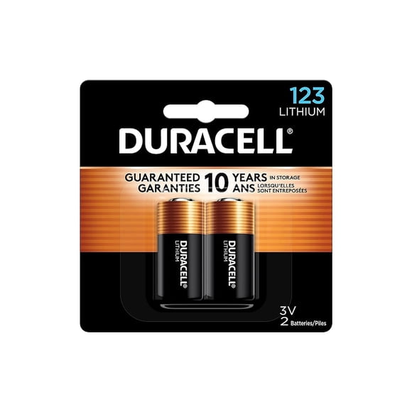 Batería Duracell de litio de ultra alta potencia 123, 3 V, paquete de 2