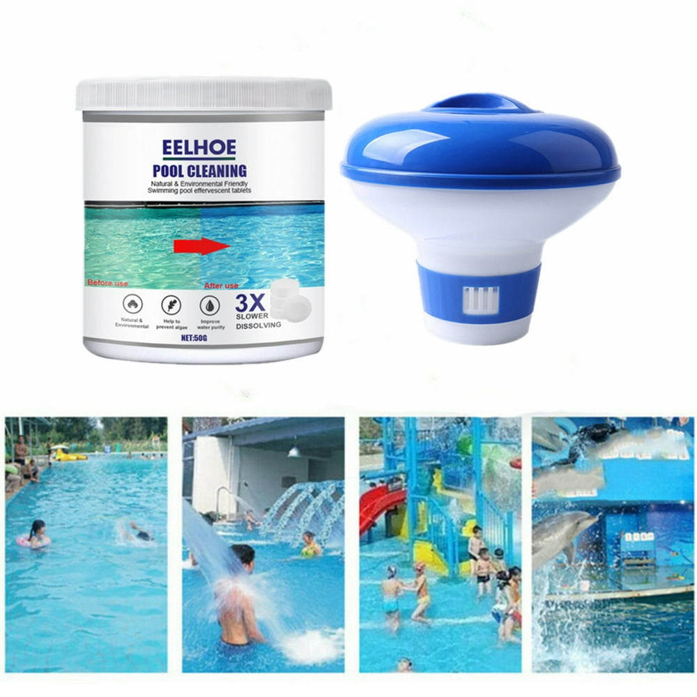 Mini Pool Cleaning Dispenser with 50g Purifier Tablets Adjustable Release Tablet Floater