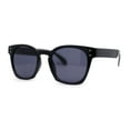 thumbnail image 2 of Retro Classy Keyhole Thick Horn Rim Hipster Sunglasses Shiny Black, 2 of 4