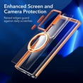 thumbnail image 4 of Clear Magnetic Case for Samsung Galaxy S24+ Plus, Compatible with Magsafe Anti-Scratch Not-Yellowing Shockproof Bumper Minimalist Back Cover for Women Men, Orange, 4 of 5