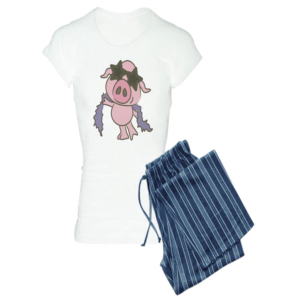 CafePress - CafePress - Pig Star Pajamas - Women's Light Pajamas ...
