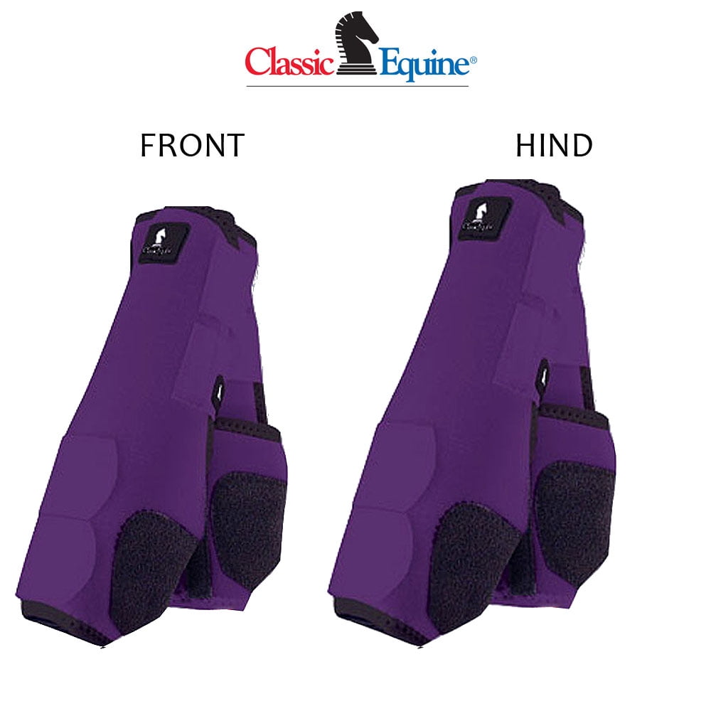 4 PACK PURPLE CLASSIC EQUINE LEGACY SYSTEM HORSE FRONT REAR HIND SPORT BOOT by CLASSIC EQUINE