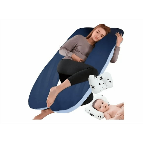 Almohada Xtellar azul Para Embarazo Y Lactancia Jumbo + Regalo Microgel