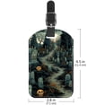 thumbnail image 6 of Square 2Pack PU Leather Halloween Graveyard Cruise Luggage Tag with Privacy Cover and Name ID Tag for Travel Handbags Backpacks Luggage Tags, 6 of 6