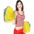 thumbnail image 2 of 12 Pack Cheerleading Pom Poms Sports Dance Cheer Plastic Pom Pom For Sports Team Spirit Cheering, 2 of 5