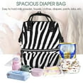 thumbnail image 5 of Daiia Zebra Large Capacity Baby Bag Waterproof Stylish Diaper Bag Mummy Backpack Adjustable Straps Diaper BagBaby Essentials Bag, 5 of 6