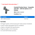 thumbnail image 2 of Camshaft Position Sensor - Compatible with 2001 - 2005 Kia Optima 2.4L 4-Cylinder 2002 2003 2004, 2 of 2