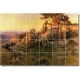 thumbnail image 1 of Ceramic Tile Mural-Charles Russell Western Custom Tile Mural 12. 72" w x 48" h using (24) 12 x 12 ceramic tiles, 1 of 3