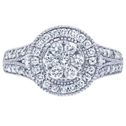 Arista 1 1/4 Carat T.W Lab Grown Diamond Spit Shank Bridal Ring Set in Sterling Silver (I, SI)