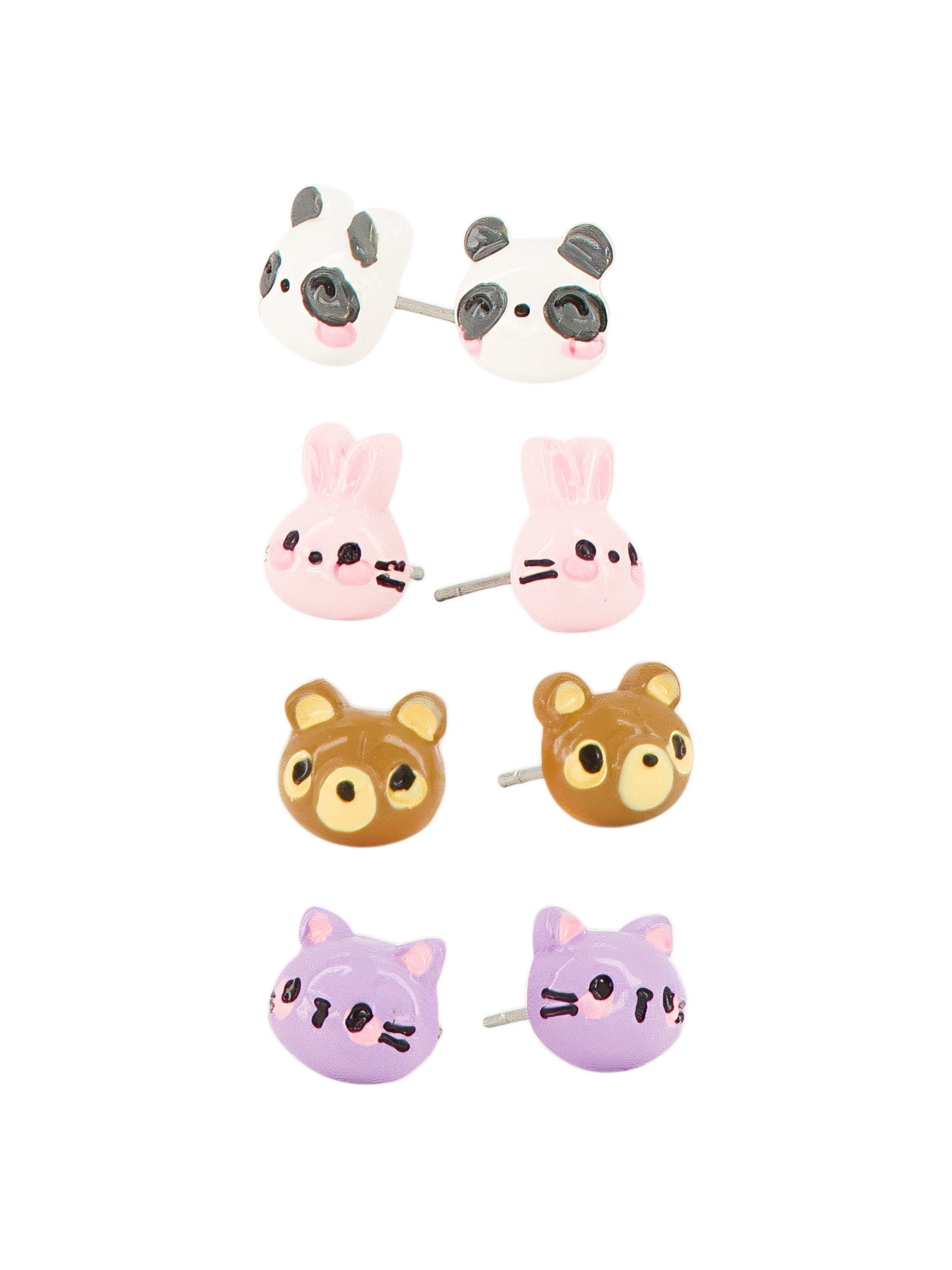 Claire's Girls Animal and Crystal Stud Earring Set, 10-Pack, Children's