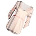 thumbnail image 3 of Camiseta con estampado a cuadros Mujer Otoño Manga 3/4 Blusa con cuello en V profundo Top suelto Monstrate AP000101-08B, 3 of 3