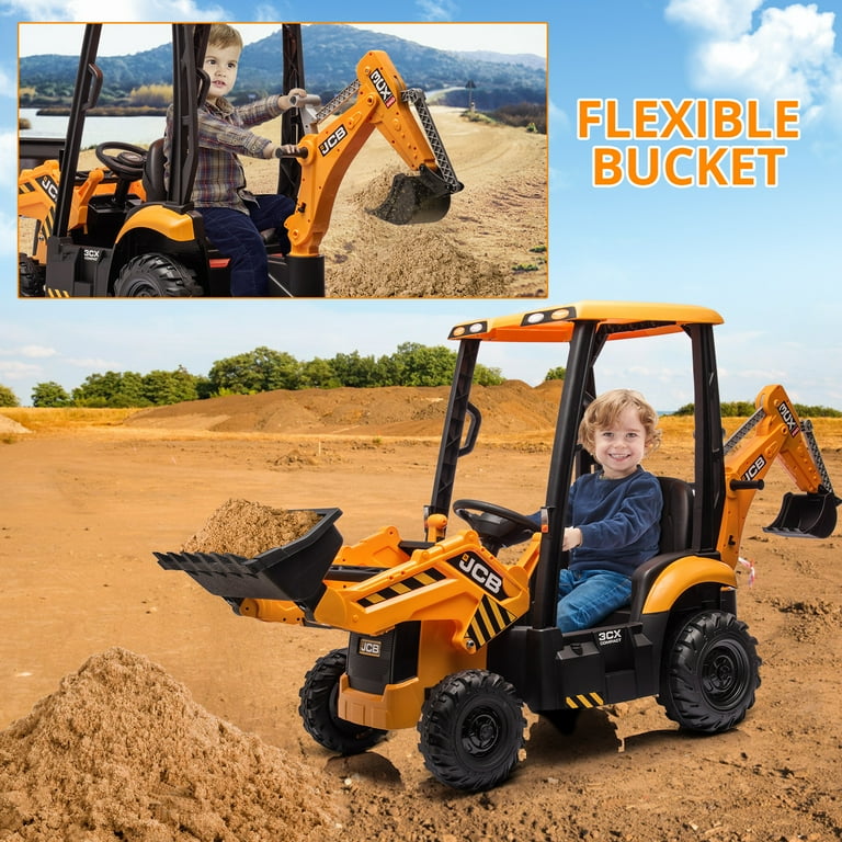 Towallmark 24V 3-in-1 Kids Motorized Tractor with Excavator Towallmark 24V 3-in-1 Kids Motorized Tractor with Excavator