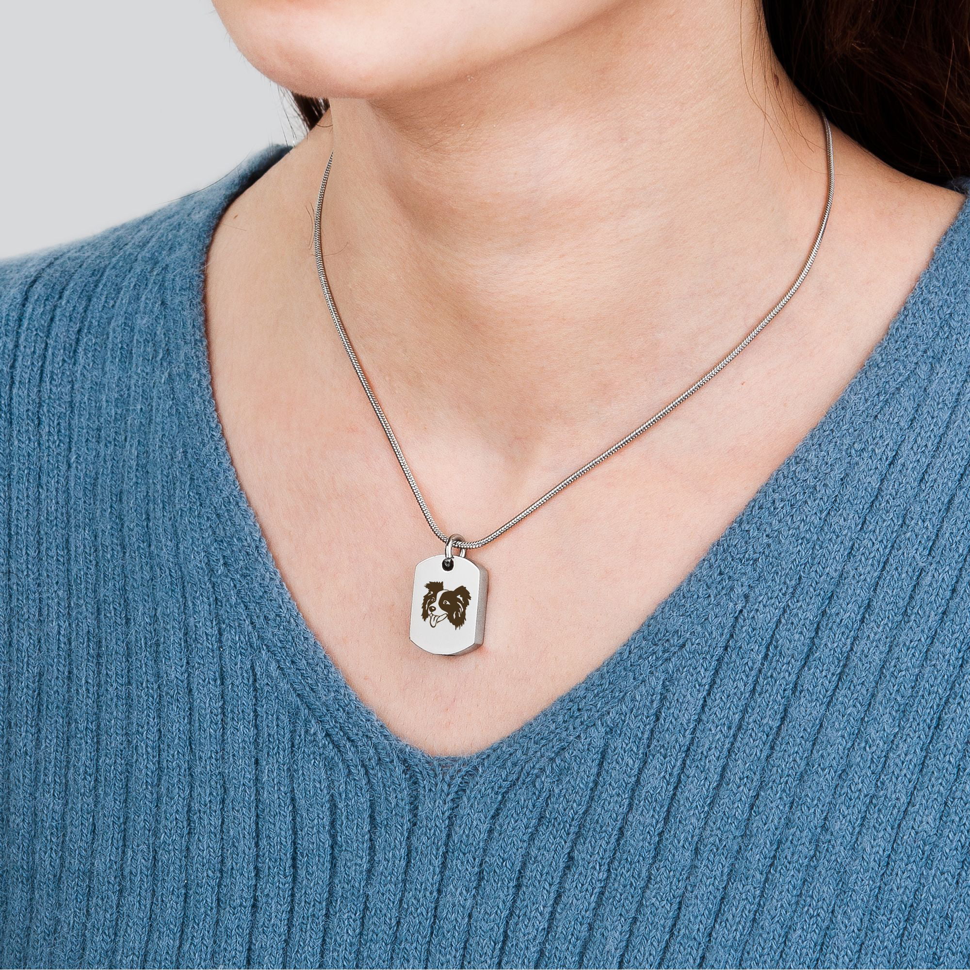Customized Pet Portrait Teardrop Ashes Holder Urn Memorial Key Chain K –  Anavia Jewelry & Gift