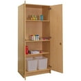 thumbnail image 2 of Tot Mate Double-Door Tall Cabinet, Maple Wood Laminate, 30"W x 20 1/2"D x 72"H, RTA, 2 of 7