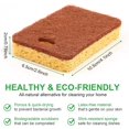thumbnail image 4 of Paquete de 12 esponjas (coco) naturales para cocina, biodegradables, ecológicas, antiarañazos, compostables, celulosa, sisal y cáscara de coco, esponja para fregar, 4 of 5