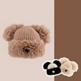 thumbnail image 3 of Luxalzxs Plush Dog Ears Beanie Hat for Women Cute Faux Fur Animal Hat Winter Cap Warm Skull Cap Outdoor Ski Slouchy Hat, 3 of 3