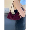 thumbnail image 2 of Bolso de mano de piel de ante de alta calidad para mujer, tipo baguette, estilo retro, con primera capa de piel de vaca mate, tipo bandolera, 2 of 5