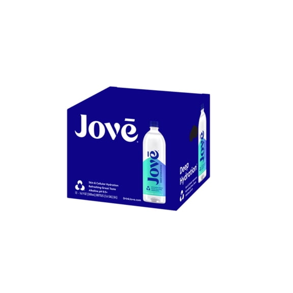 Jovē Deep Hydration, Alkaline 9.5  Purified Water, 500mL x 12CT PET Bottles (202.8 OZ)
