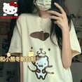 Sanrio Hello Kitty Y2k TShirt Couple Cartoon Shortsleeved Loose Y2k