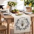 thumbnail image 3 of Burlap Table Runner 90 Inches Long,Vintage Farmhouse Bee Non-Slip Kitchen Table Runners for Dining Room Everyday Use Party Table Decorations Animal on Letter, 3 of 9