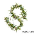 thumbnail image 3 of 6FT Easter Garland Spring Vine with Easter Eggs Flowers Berries for Rustic Mantle Arch Home Table Tree Decoration, 3 of 9