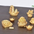 thumbnail image 5 of Árbol del dinero de la suerte del Feng Shui, bolsa de lingotes de oro, mascota del Festival de la primavera, adorno de escritorio, decoración del hogar y el automóvil, artesanía, 5 of 5