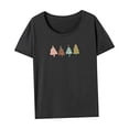 thumbnail image 4 of Camiseta para mujer con cuello redondo, camiseta básica de moda informal simple para ir de compras en la playa SG, 4 of 7