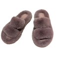 thumbnail image 2 of Soft Plush Open Toe Furs Slides Fuzzy Slip on House Shoes Indoor Outdoor Slippers, 2 of 19