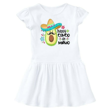 

Inktastic Happy Cinco de Mayo Avocado in Sombrero Gift Baby Girl Dress