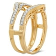 thumbnail image 2 of Dazzlingrock Collection 0.52 Carat (ctw) 14K White Diamond Ladies Wedding Enhancer Guard Ring 1/2 CT, Yellow Gold, Size 7, 2 of 4