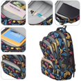 thumbnail image 4 of Game Controller Black Pattern Backpack for School, Cute School Bag with Adjustable Shoulder Straps and Padded Back, 16.9"x12.6"x5.9", 4 of 5
