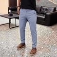 thumbnail image 6 of GINGTTO Men‘s Stretch Pinstripe Chino Pants, Slim Fit, 6 of 7
