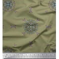 thumbnail image 1 of Soimoi Georgette Viscose Fabric Leaves & Mandala Decorative Decor Fabric Printed Yard 42 Inch Wide, 1 of 1