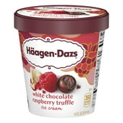 Haagen Dazs White Chocolate Raspberry Truffle Ice Cream, Gluten Free, Kosher, 14 oz